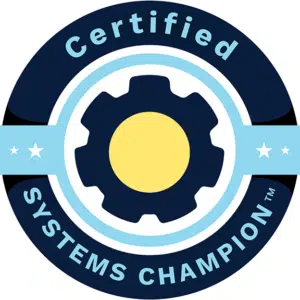 Systemology systems champion certified